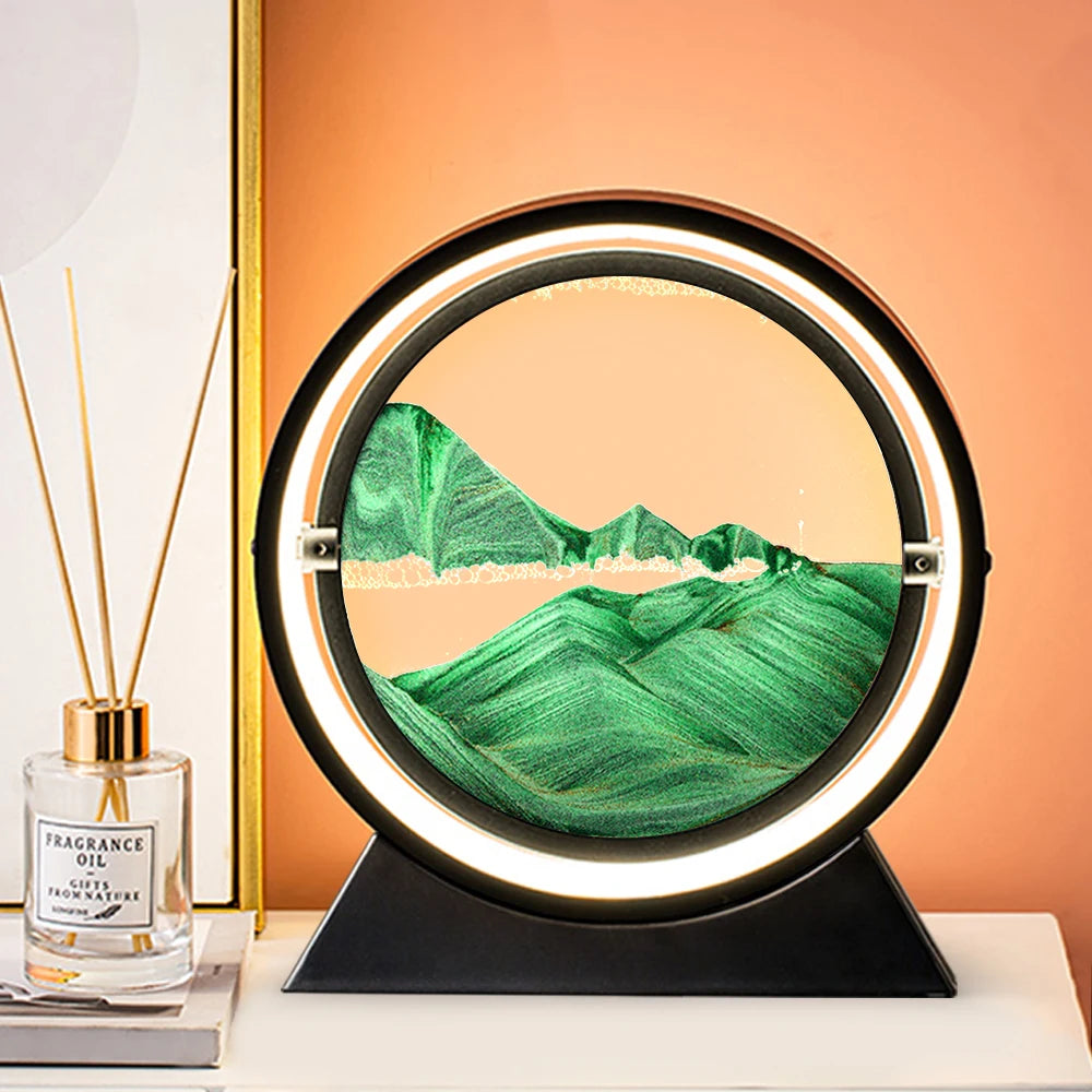 3D Round Display Flowing Glass Frame