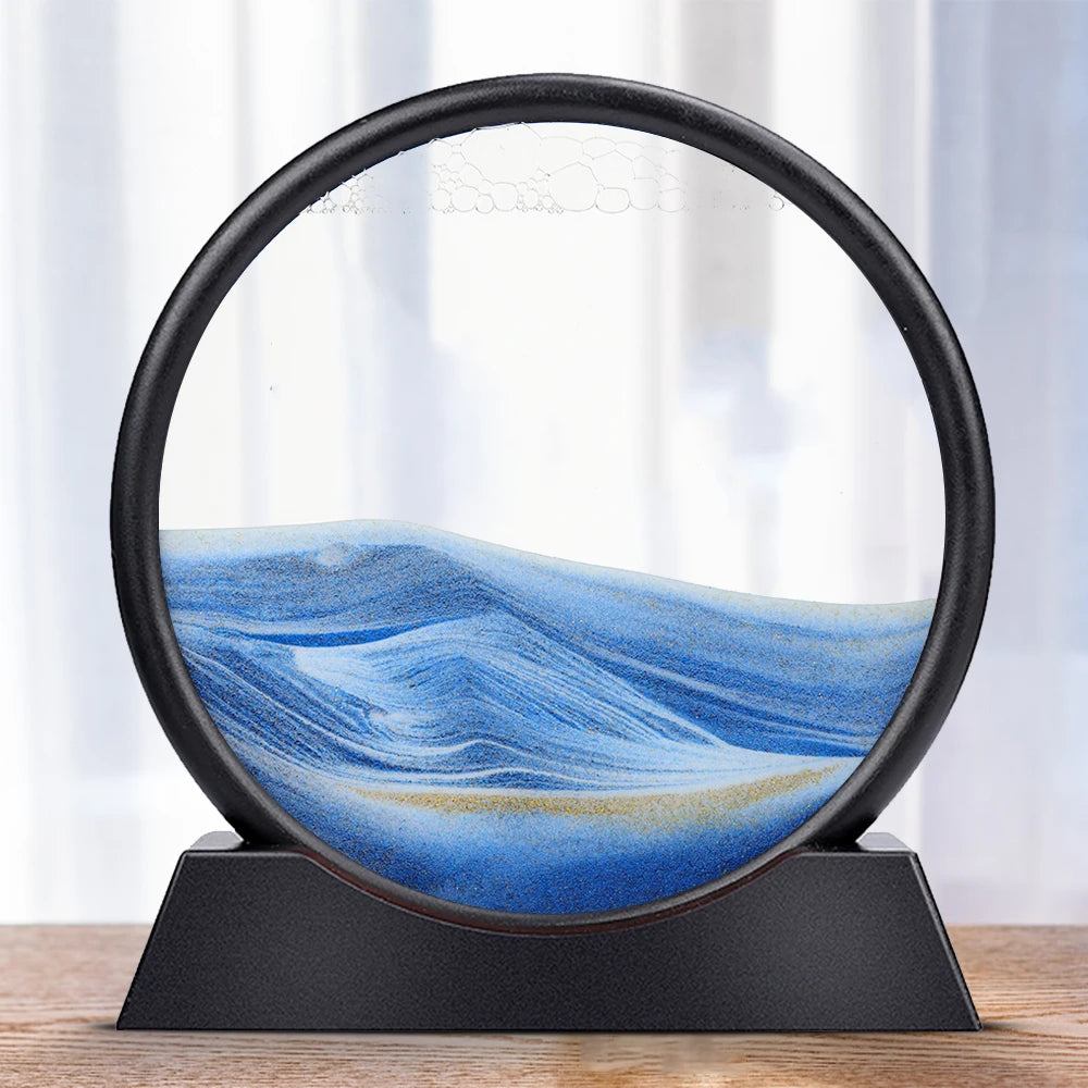 3D Round Display Flowing Glass Frame