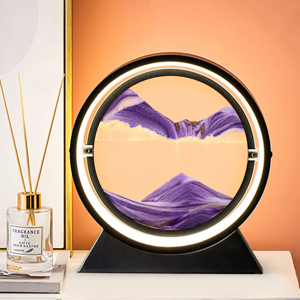 3D Round Display Flowing Glass Frame