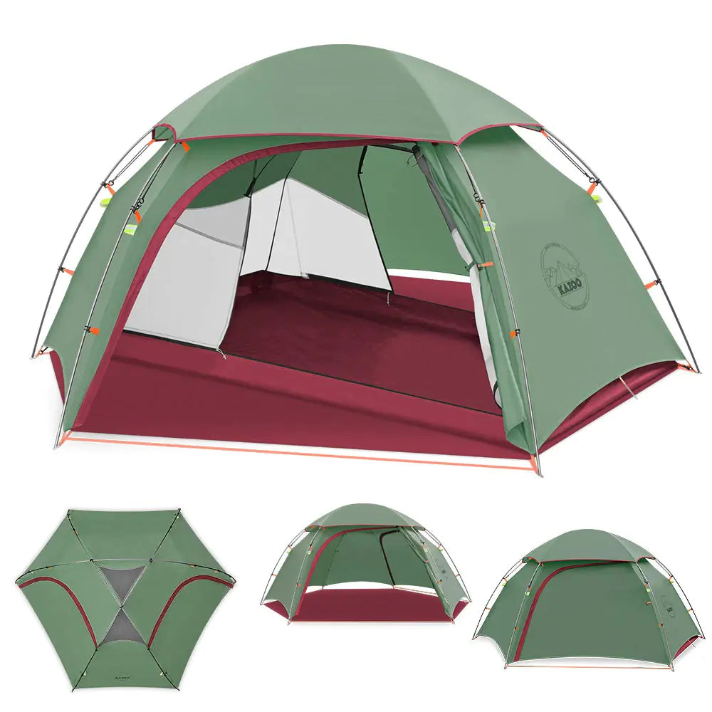 KAZOO Lightweight Backpacking Tent 2 Person Waterproof Camping Tents 2 People Hiking Tents Two Person Aluminum Poles Double Layer