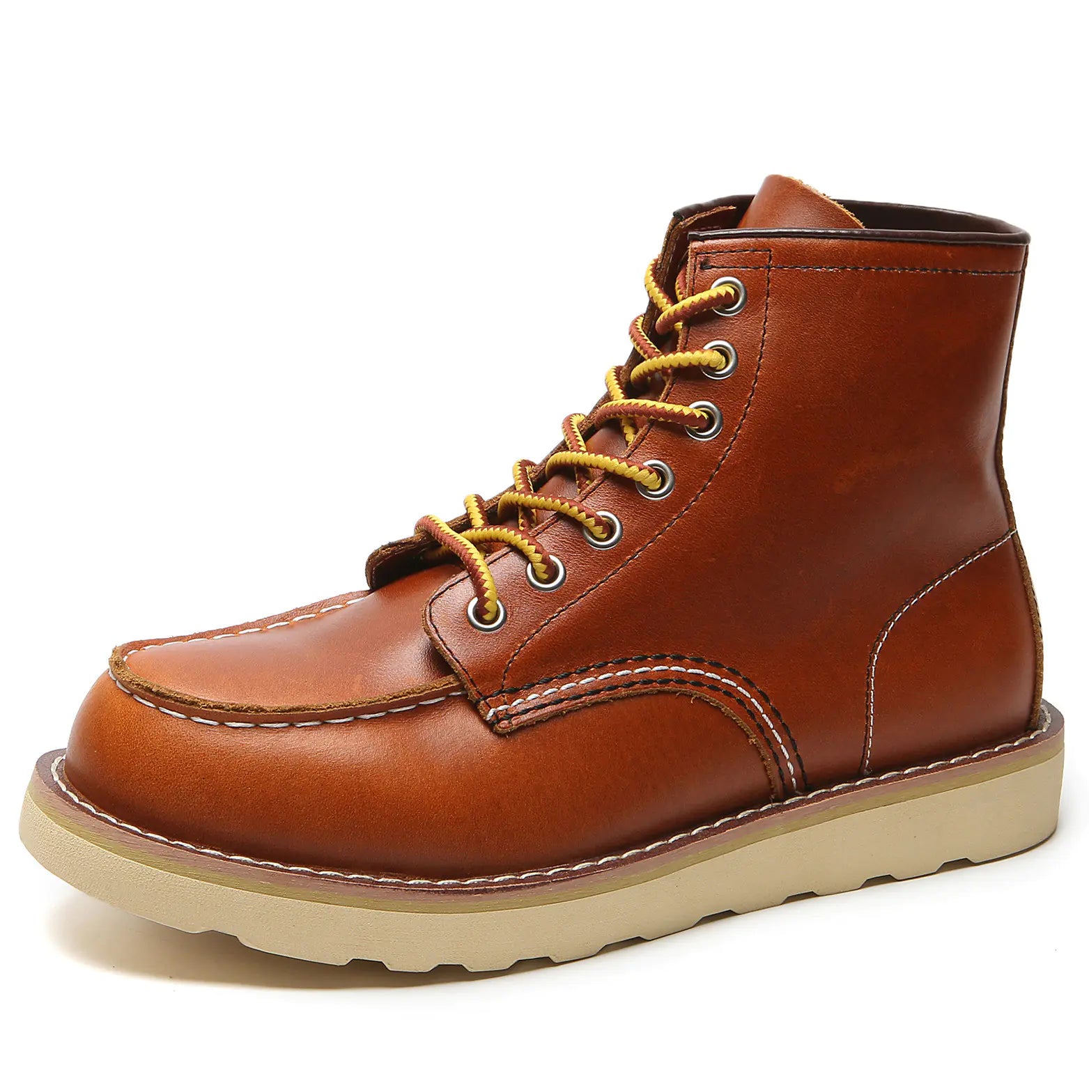 Men's Retro Slip-On Flat Martin Workwear Boots