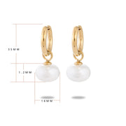 Elegant Minimalist Titanium Steel Pearl Earrings