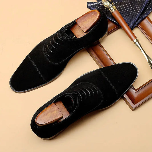 Men's Leather Three-Joint Business Casual Shoes - Joomcy
