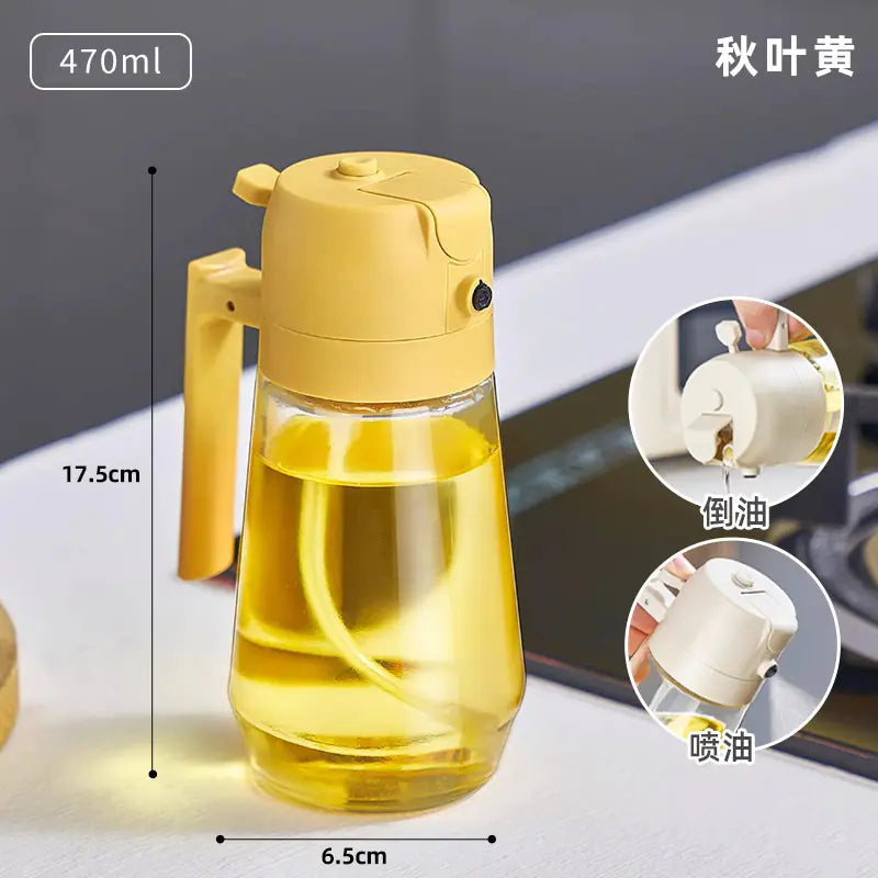 2-in-1 Glass Oil Sprayer and Condiment Bottle