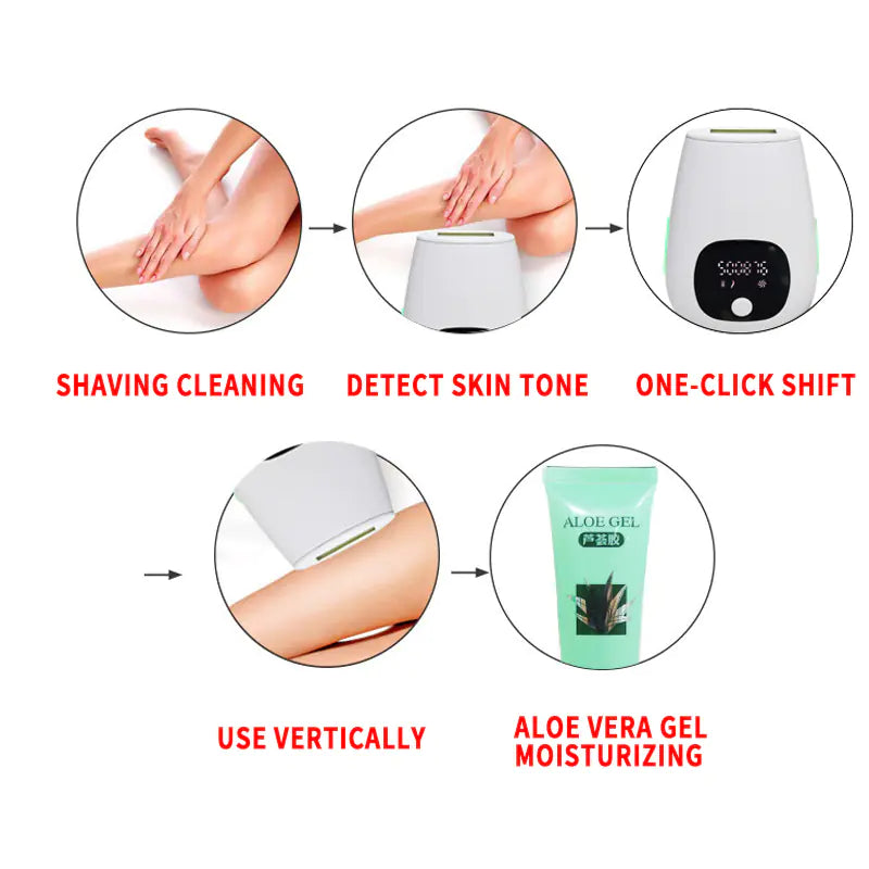 Mini Pain-Free Laser Hair Removal Device for Home Use