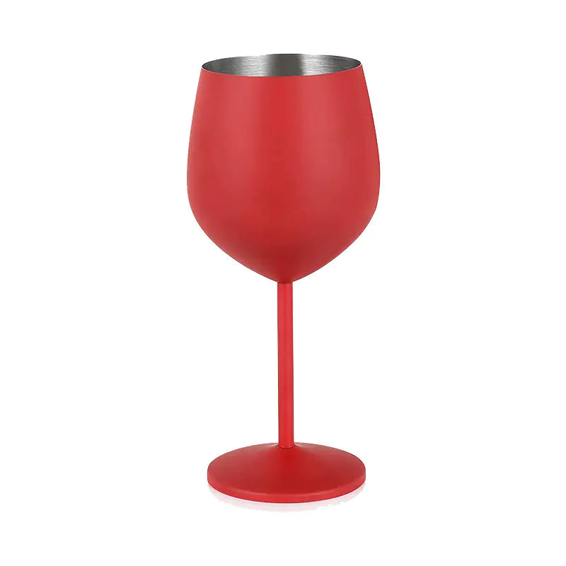 European 304 Single Layer Stainless Steel Wine Glass
