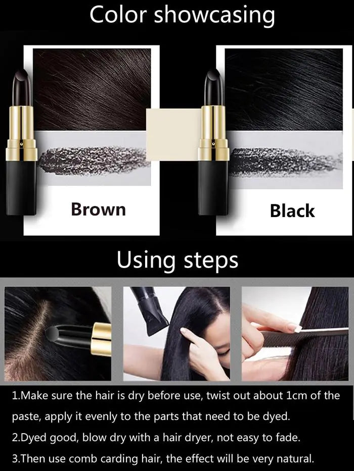 Lai Mei 3.8g Hair Dye Stick for Quick Gray Coverage - Joomcy