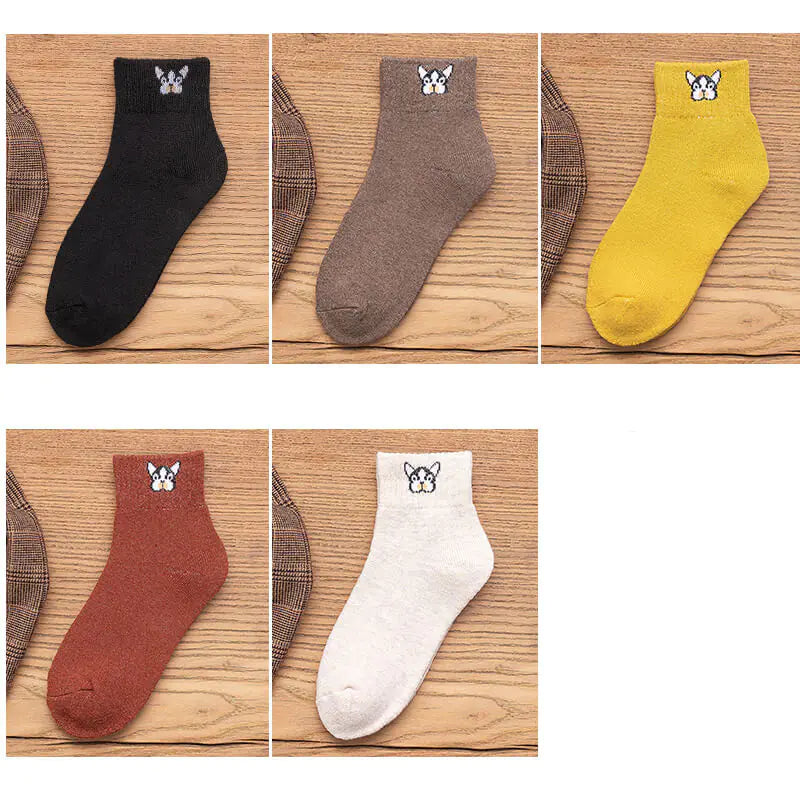 Cartoon Embroidered Tube Socks - Joomcy