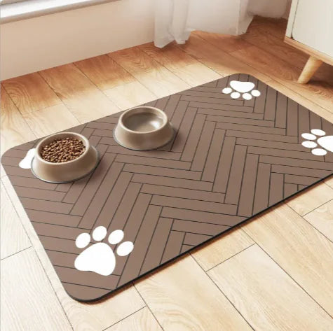 Splash-Proof Feeding Mat for Cats & Dogs | Quick-Drying & Water-Absorbing Floor Protector - Joomcy