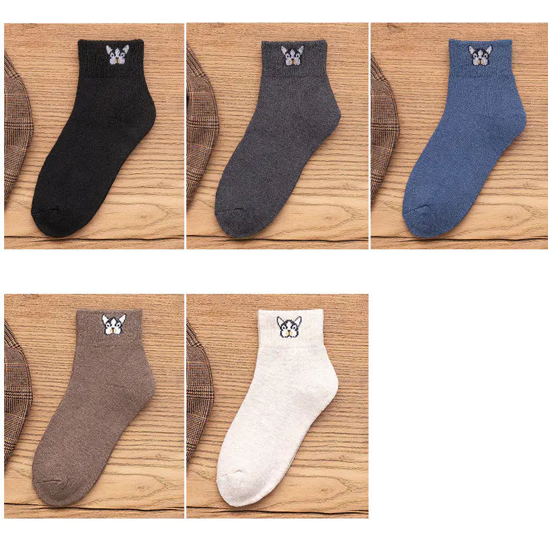 Cartoon Embroidered Tube Socks - Joomcy
