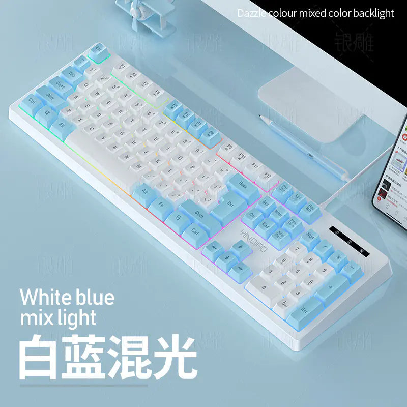 Silver Engraved K200 Backlit Mechanical Keyboard