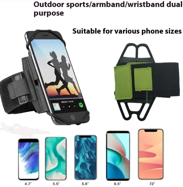 Removable Silicone Mobile Phone Armband Wrist Bag Multifunctional Arm Sleeve