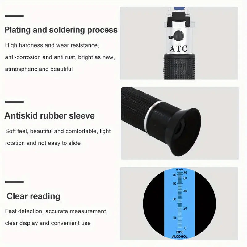 Handheld Alcohol Refractometer for Spirits and Brewing - Joomcy