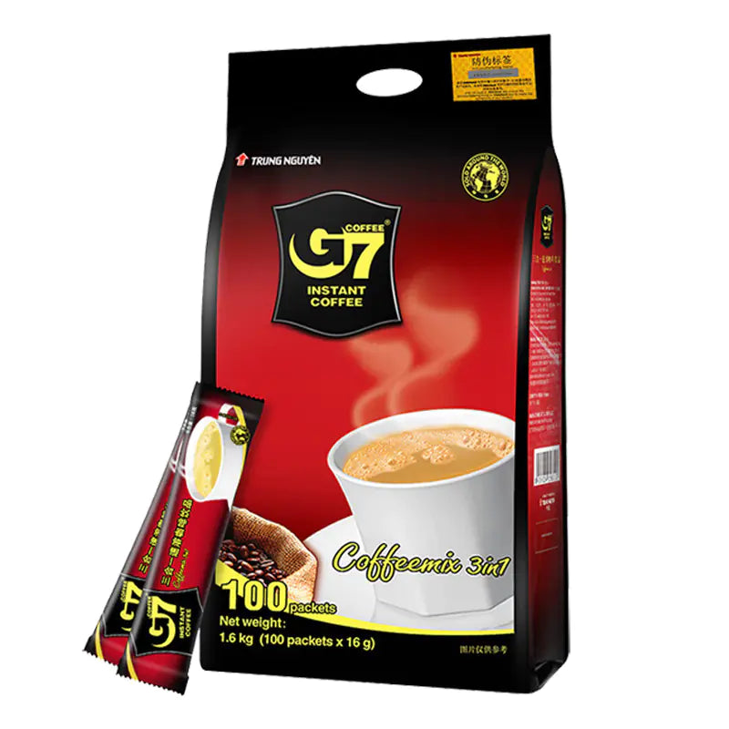 Vietnamese G7 Instant 3-in-1 Coffee Powder (1600g, 100 Packs)