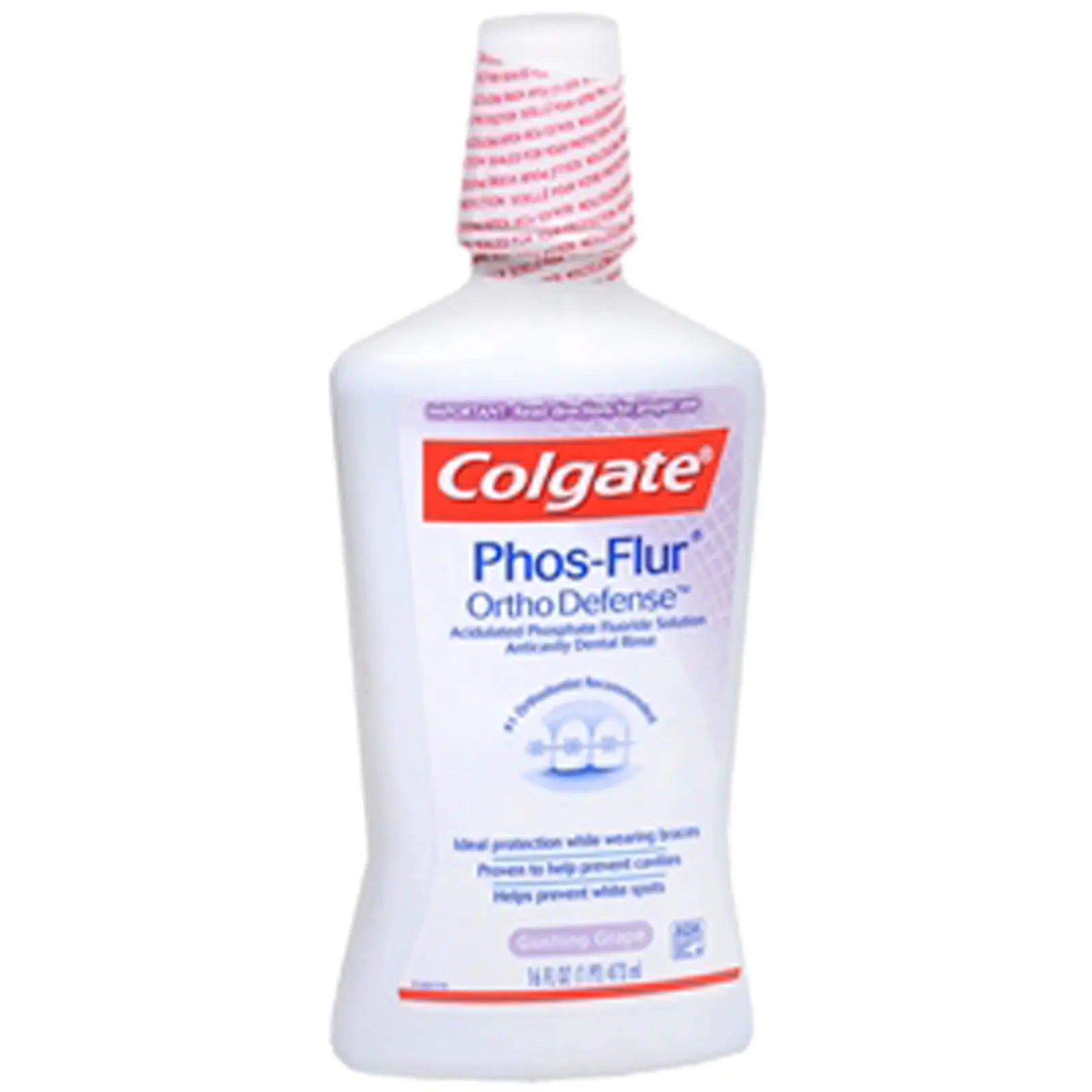 Colgate Phos-Flur Anti-Cavity Fluoride Rinse Gushing Grape 16.9 Fluid Ounce