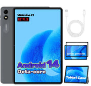 JIKOCXN Android 14 Tablet 10 inch Tablets Octa Core 1280 * 800 Display Android Tablet 10GB RAM + 64GB ROM Widevine L1 Support 6000mAh WiFi Tablet PC (Black)