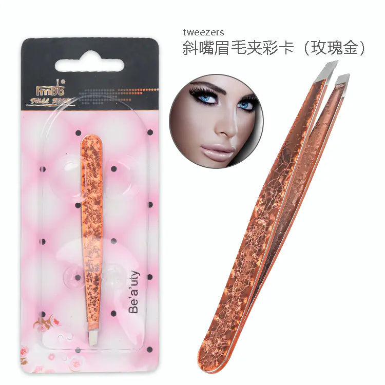 Double-Sided Stainless Steel Tweezers Beauty Set - Joomcy