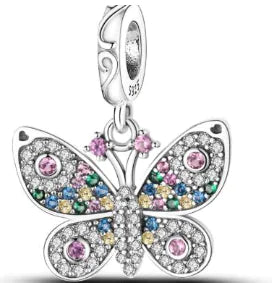 Bright Butterfly Charm Bracelet Accessory (One Piece)