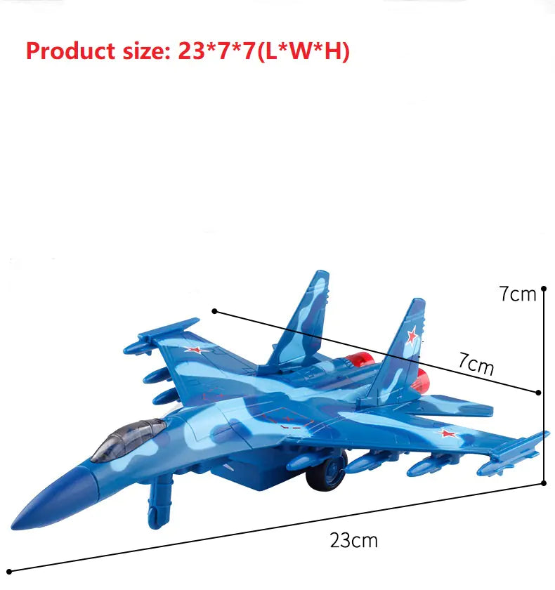 SU-35 Fighter Jet Model with Sound and Light Features
