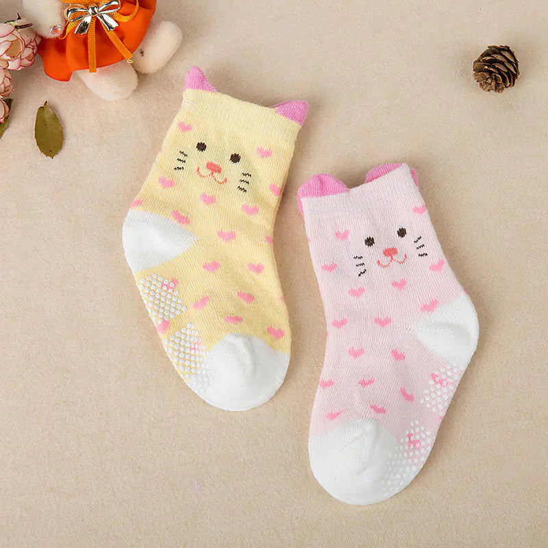 Korean Cartoon Stereo Ears Children's Socks (2 Pairs) - Joomcy