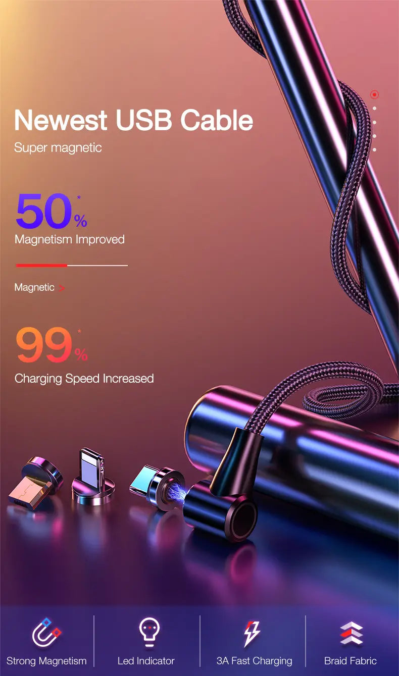 Magnetic 3-in-1 Data Cable Image 1