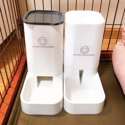 Pet Automatic Feeder Water Dispenser Set