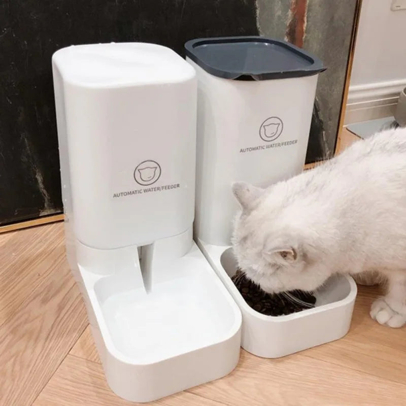 Pet Automatic Feeder Water Dispenser Set