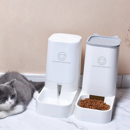 Pet Automatic Feeder Water Dispenser Set