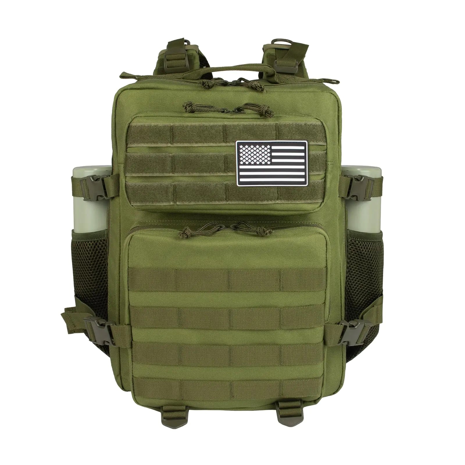 Ogguno Small Tactical Backpack - 25L/35L/45L Military Tactical Backpack For Men Molle Daypack 3 Day Bug Out Bag Hiking Rucksack With Bottle Holder 25L Small Green Backpacks