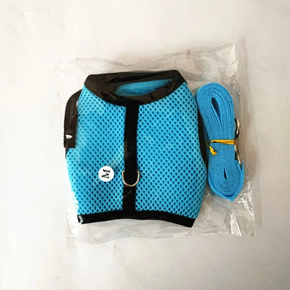 Pet  Soft Mesh Vest Leashes Set