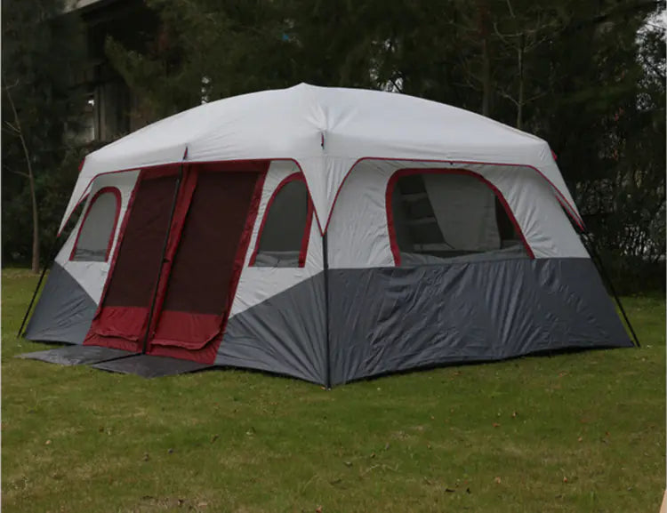 New Outdoor Two-Bedroom Camping Tent for 6-12 People - Joomcy