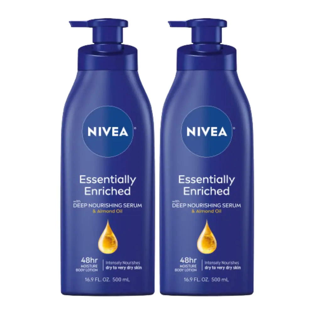 NIVEA Essentially Enriched Body Lotion 16.9 Fluid Ounce (Pack of 2)