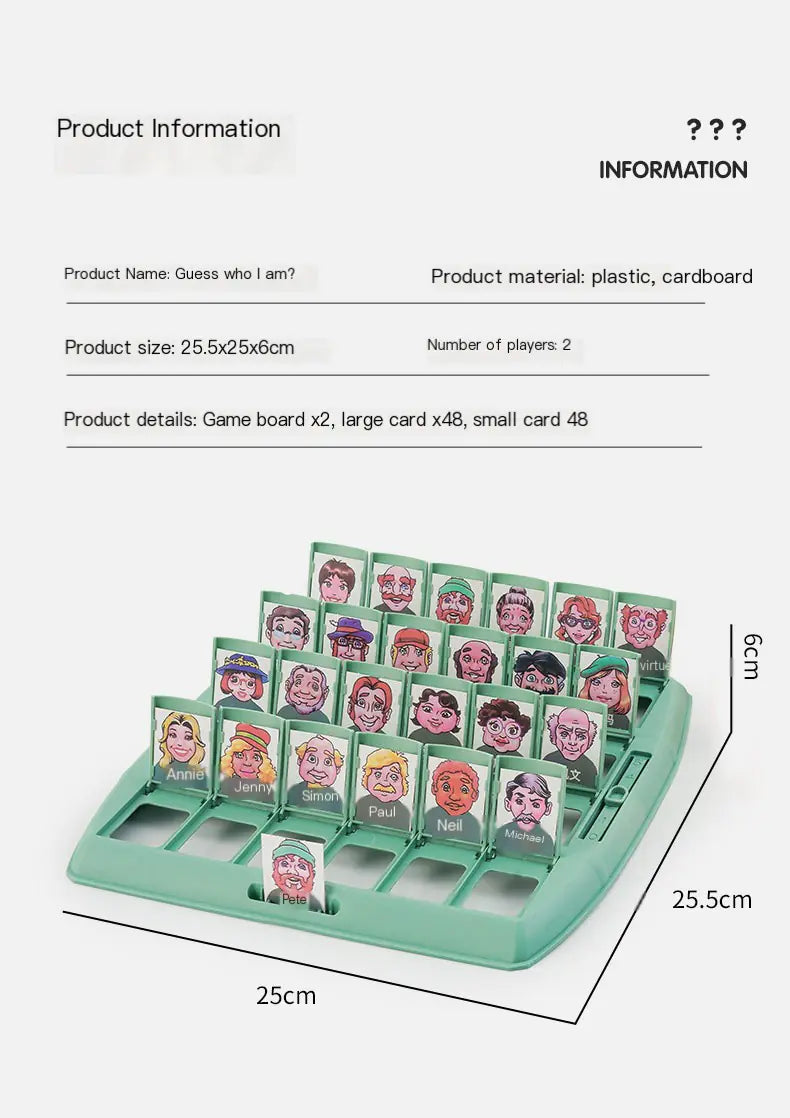 Guess Who? Logic Card Game