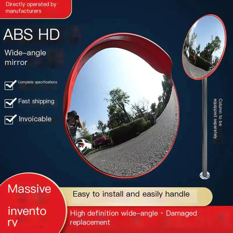 HD Wide Angle Convex Mirror for Traffic Safety - Joomcy