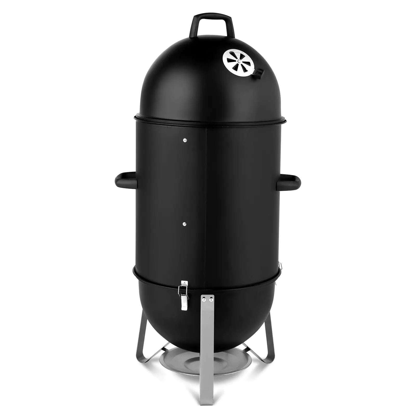 Vertical 3-Layer Steel Charcoal Smoker Grill
