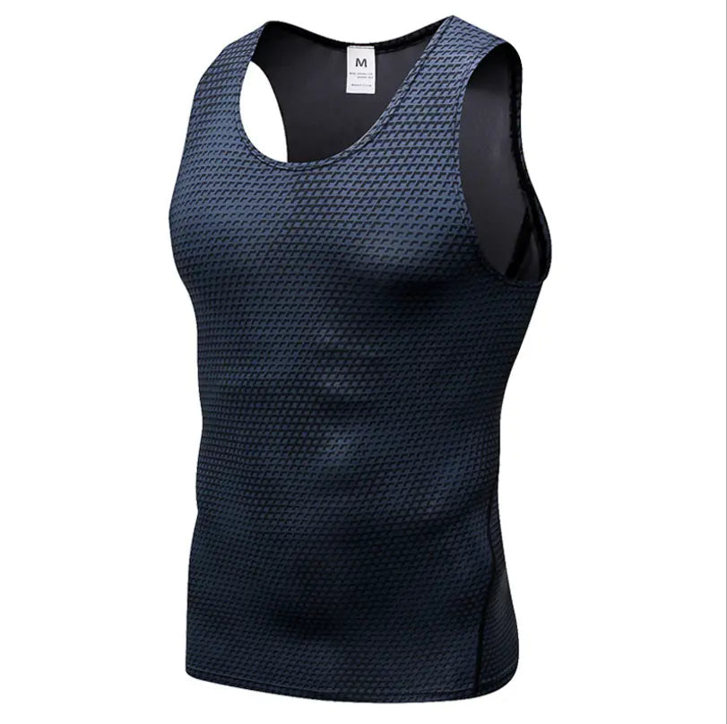 Men's Printed Yoga Fitness Tank Top - Quick Dry
