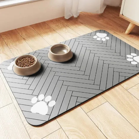 Splash-Proof Feeding Mat for Cats & Dogs | Quick-Drying & Water-Absorbing Floor Protector - Joomcy