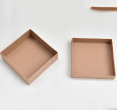 Vintage Leather Paper Earring Ring Box Jewelry Packaging - Joomcy