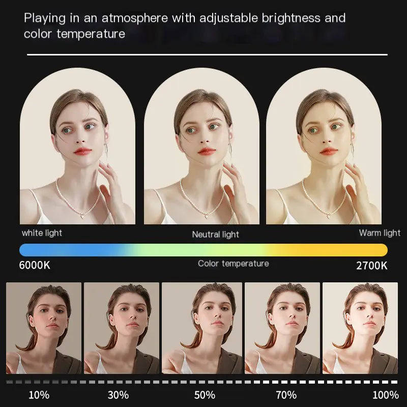 Foldable LED Beauty Light for Live Streaming and Photography