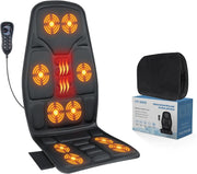 SLOTHMORE Back Massage Chair Pad Back Massager with Heat for Pain Relief Chair Massager for Full Body Massage Deep Tissue Vibration Massger with 2 Adapters Chair Massager for Office and Recliner