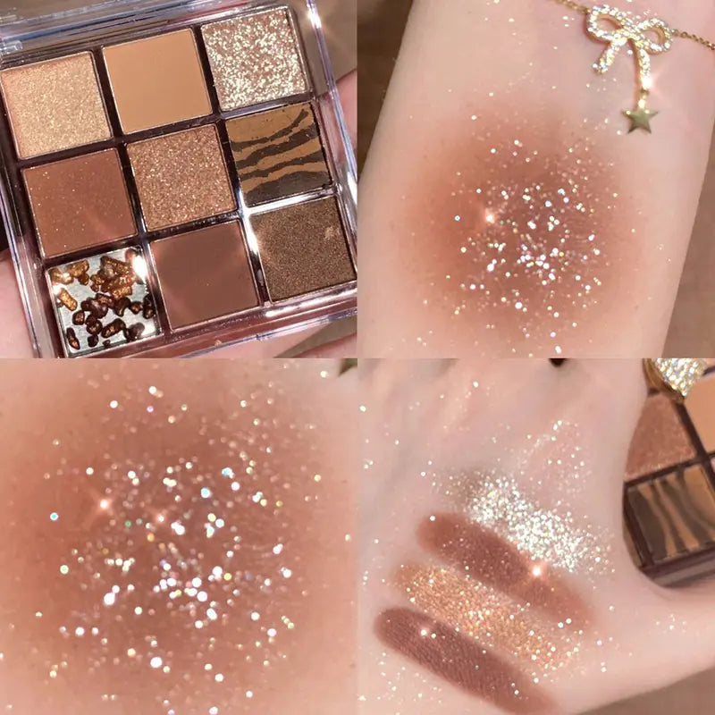 DIKALU Sunset Glow Nine-Color Eyeshadow Palette - Joomcy