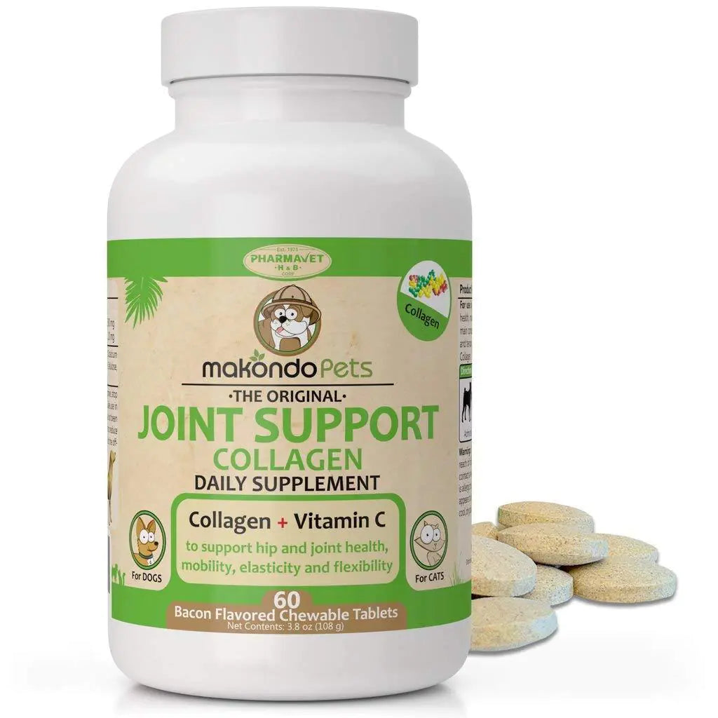 Collagen for Dogs and Cats Joint Supplement with Vitamin C 60 Pills Support