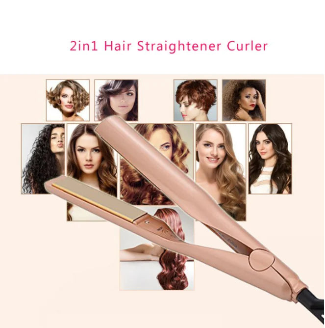 Hair Straightener and Curler for Wet and Dry Use