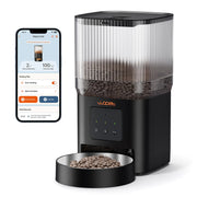 WOPET Automatic Cat Feeder WiFi Automatic Dog Feeder with APP Control for Remote Feeding Automatic Cat Food Dispenser with 10S Voice Record1-10 Meals Per Day for Cats and Dogs