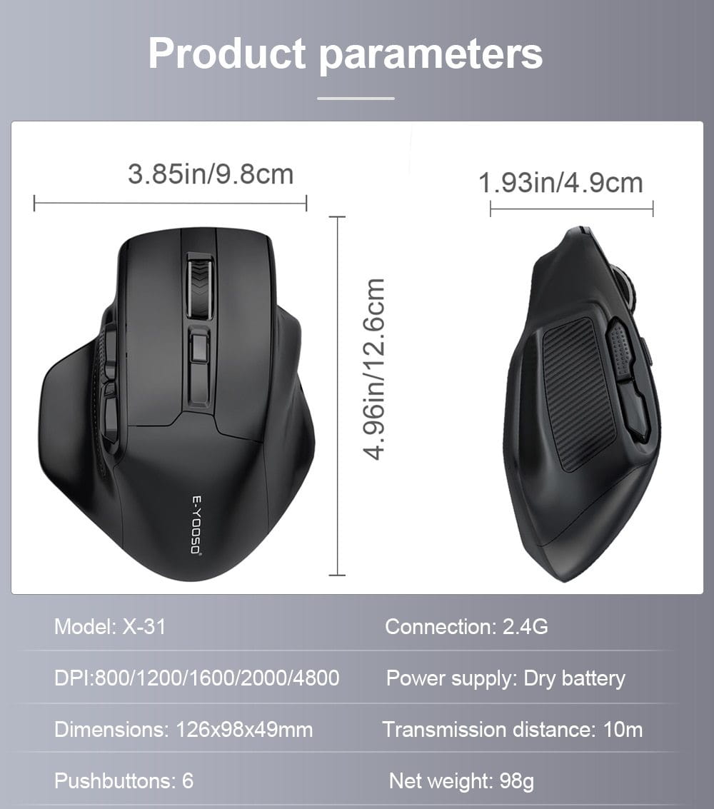 E-Element X-31 Wireless Mouse for Office and Gaming