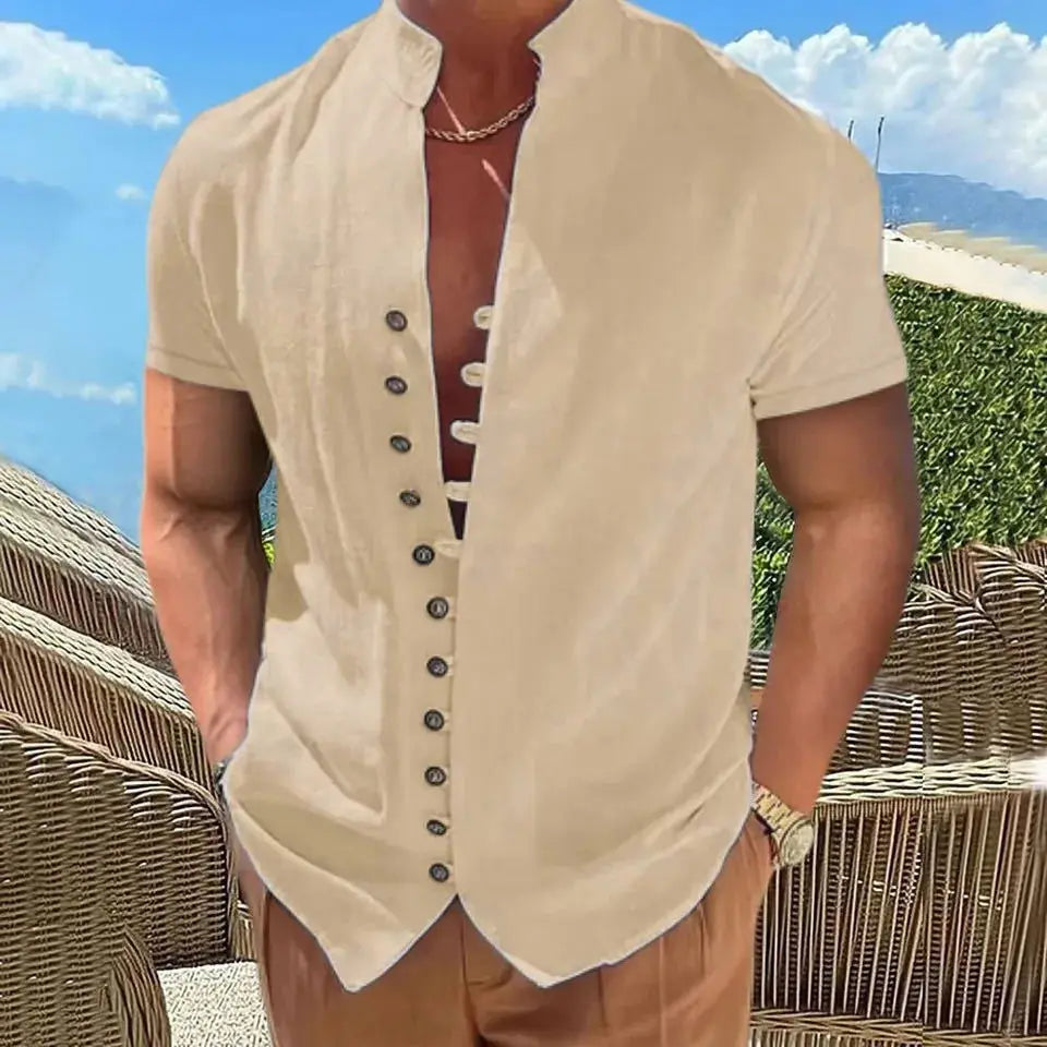 Men's Cardigan in Khaki