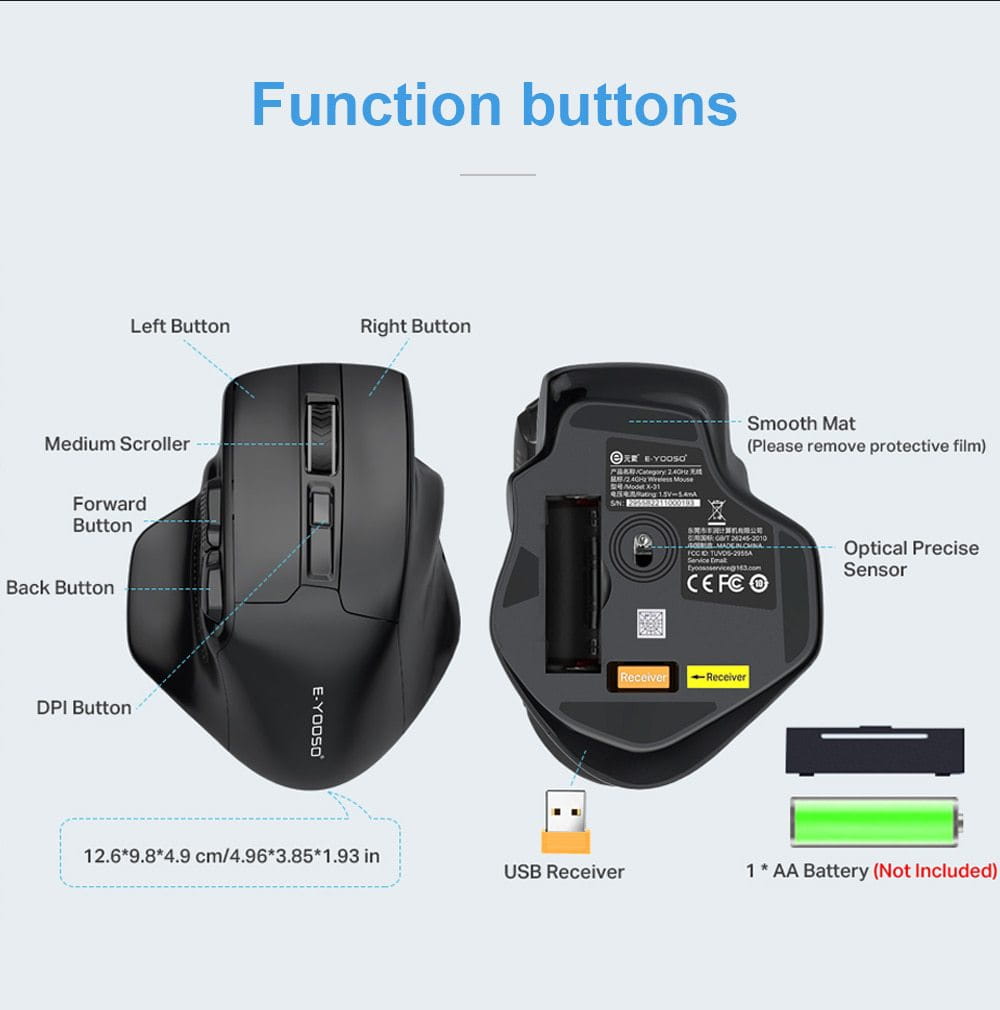 E-Element X-31 Wireless Mouse for Office and Gaming