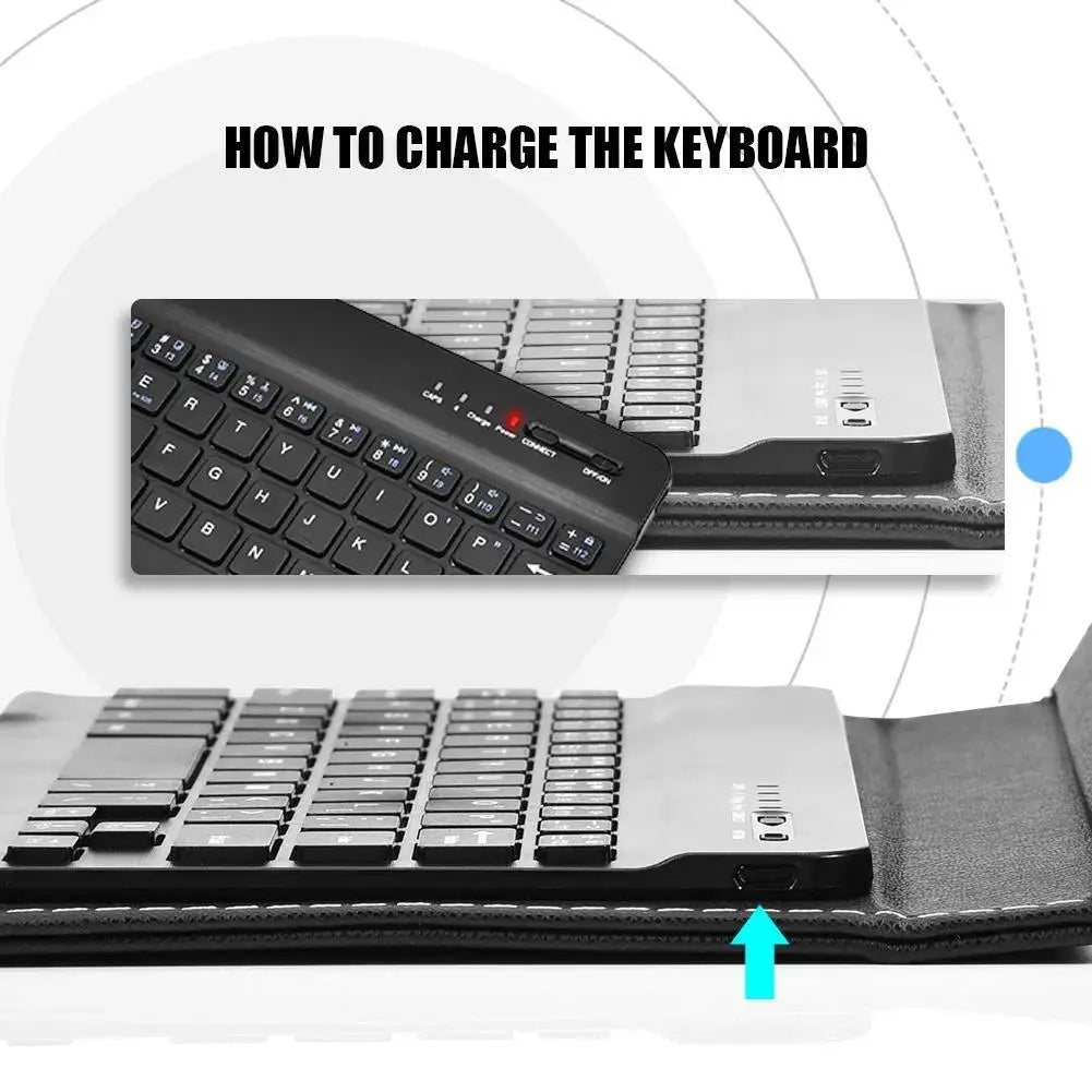 Bluetooth Keyboard Leather Case 1