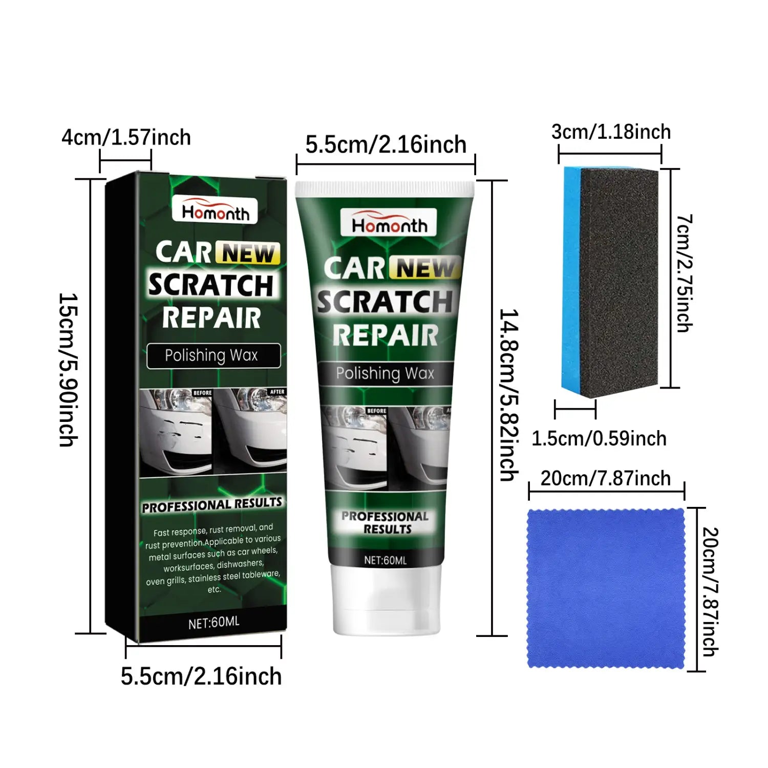 Homonth Car Scratch Polish Paste Application
