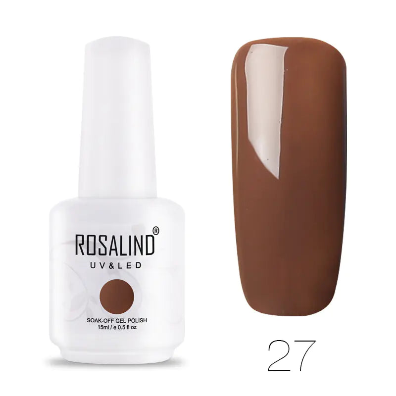 ROSALIND Barbie Nail Gel, Solid Color UV Gel 15ml